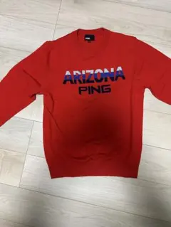 PING ARIZONA 赤 クルーネックセーター