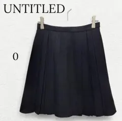 1106【アンタイトル】プリーツミニスカート 起毛ウール ブラック 黒 シンプル