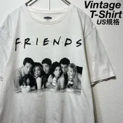 【US規格】希少 FRIENDS プリント 半袖 Tシャツ ホワイト 白 M