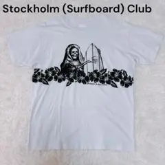 stockholm surfboard club 炭黒 ロゴ tシャツ - メルカリ