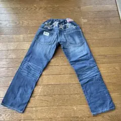 星柄刺繍デニムパンツ