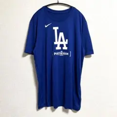 美品 ナイキ ドジャース ポストシーズン Tシャツ L 青 LA 大谷翔平 半袖