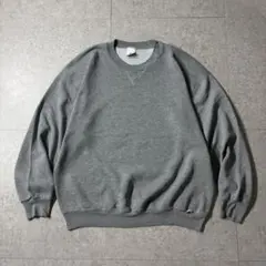 希少！USA製 90s ラッセル バイカラー ブランク スウェット グレー L