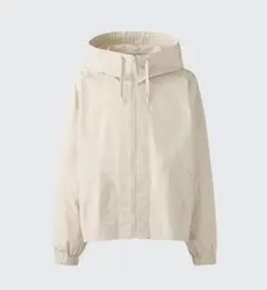 ユニクロU フーデッドブルゾン　M ナチュラル