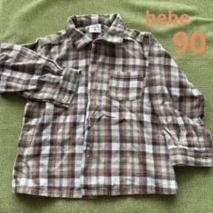 bebe 長袖チェックシャツ　90cm べべ　男の子