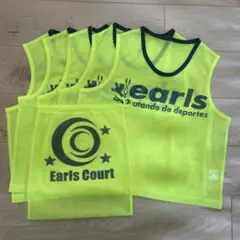 Earls Court ビブス 蛍光イエロー 5枚セットサッカー　番号なしのサムネイル