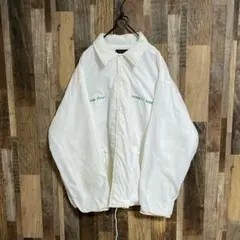 ヴィンテージ USA製 コーチ ジャケット ナイロン ホワイト XL 古着