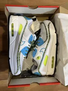 Nike Air Max 90 ホワイト/ブルー/イエロー 9.5