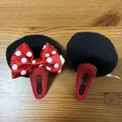 ミニーマウス リボン付きピン