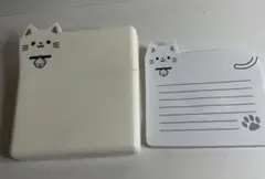 猫イラスト付きメモケース　付箋