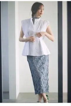 レースタイトスカート ロングスカート