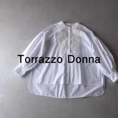 美品【トラッゾ ドンナ】チュールフリル ブラウス ユナイテッドアローズ D410