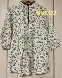 GOCCO 長袖ワンピース 花柄 リボン