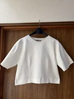 新品未使用JUSGLITTY クロップド丈 半袖ニットのサムネイル