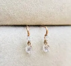 10金ピンクゴールドピアスNo8 10金ホワイトゴールドピアスNo5