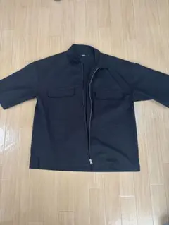 AZUL by moussy ジップアップ 半袖シャツ ブラックのサムネイル