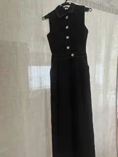ZARA BASIC ノースリーブ オールインワン ブラック