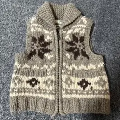 earth music &ecologyベビー　ノルディック柄ベスト 80