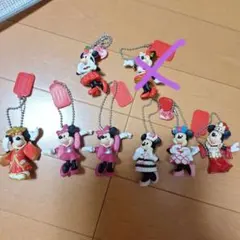ミニーマウス キーホルダー 7個セット