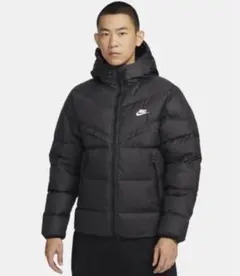 Nike フード付ダウンジャケット　ブラック　メンズ　⭐︎希少XXLサイズ⭐︎ Nike フード付きダウンジャケット 黒 - メルカリ