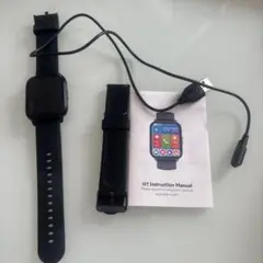 H1 スマートウォッチ ブラック 本体
