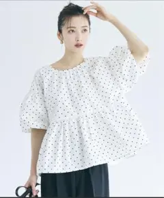 coca パリフワバックリボンブラウス　L