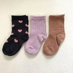 【未使用】H&M ベビー ソックス3足 EUR19/21 (12-14cm)