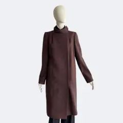 【極美品】アーペーセー　ロングコート　フランス製　ブラウン　ウール　M 極美品】アーペーセー ロングコート フランス製 ブラウン ウール M