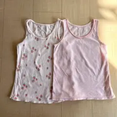 ユニクロ　メッシュ　肌着　綿100% 女の子　110 ２枚セット