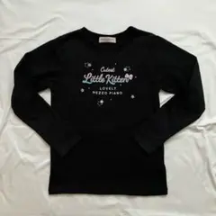 ブラック 長袖カットソー ロンT 長袖Tシャツ