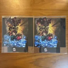 送料無料！_【鬼滅の刃　無限城編】入場者特典　キービジュアルクリアスタンド　2枚