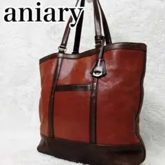 aniary アニアリ トートバッグ パンチングレザー A4 可 PC可 大容量