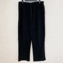 クロフトアンドバロー ワイドパンツ 無地 L 黒 ポリエステル ビッグサイズ 黒