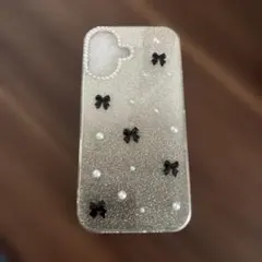 iPhone16 ソフトケース　キラキラ　蝶