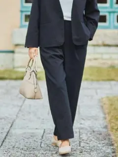 studioCLIP 洗えるストレッチテーパードパンツ