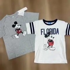 新品ユニクロミッキーTシャツ140FLORIDADisney2枚セット