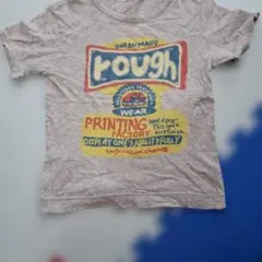 rough 半袖Tシャツ グレー プリント