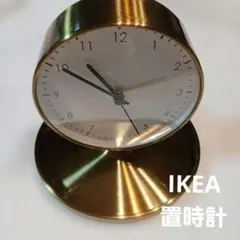 ジャンク品　ゴールドの円形置時計　イケア　IKEAのサムネイル