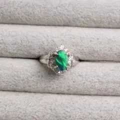 32-14】【Vintage】ブラックオパール ダイヤ リング 1.68ct - メルカリ