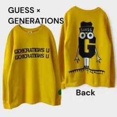GUESS × GENERATIONS コラボスウェット イエロー ゆったり