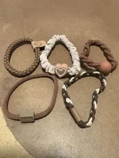 ブラウン系ヘアゴム10個セット