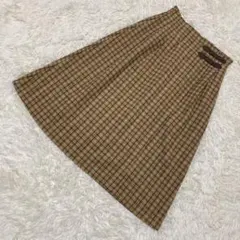 サマンサモスモス　スカート　ベージュ　チェック柄　膝丈　ウエストゴム有り　Fのサムネイル