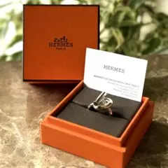 HERMES アンシェネ 48 リング エルメス シルバー ジュエリー 8号