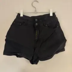 ハイウエストショーパン　y2k ギャル　グランジ　ブラック