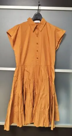 See By Chloe シャツワンピース フレンチスリーブ オレンジ Sサイズ