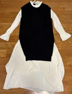 SNIDEL ベストレイヤードシャツワンピース