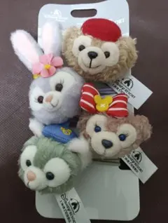 上海ディズニーランド　ダッフィーフレンズ　ヘアゴム4個セット