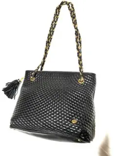 【極美品】BALLY バリー キルティング チェーン ショルダーバッグ 黒