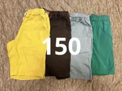 値下げ！branches GU ハーフパンツ 150 4本パナマ織りハーフパンツ