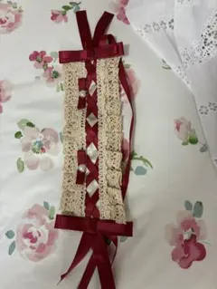 ヘッドドレス 赤 ロリィタ ゴスロリ